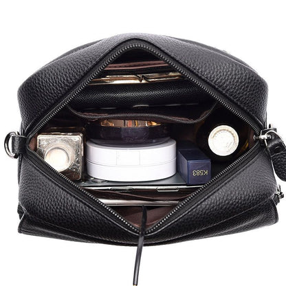 Genuine Leather Real Cowhide Bag Small Shoulder Purse Crossbody Bags Handbags