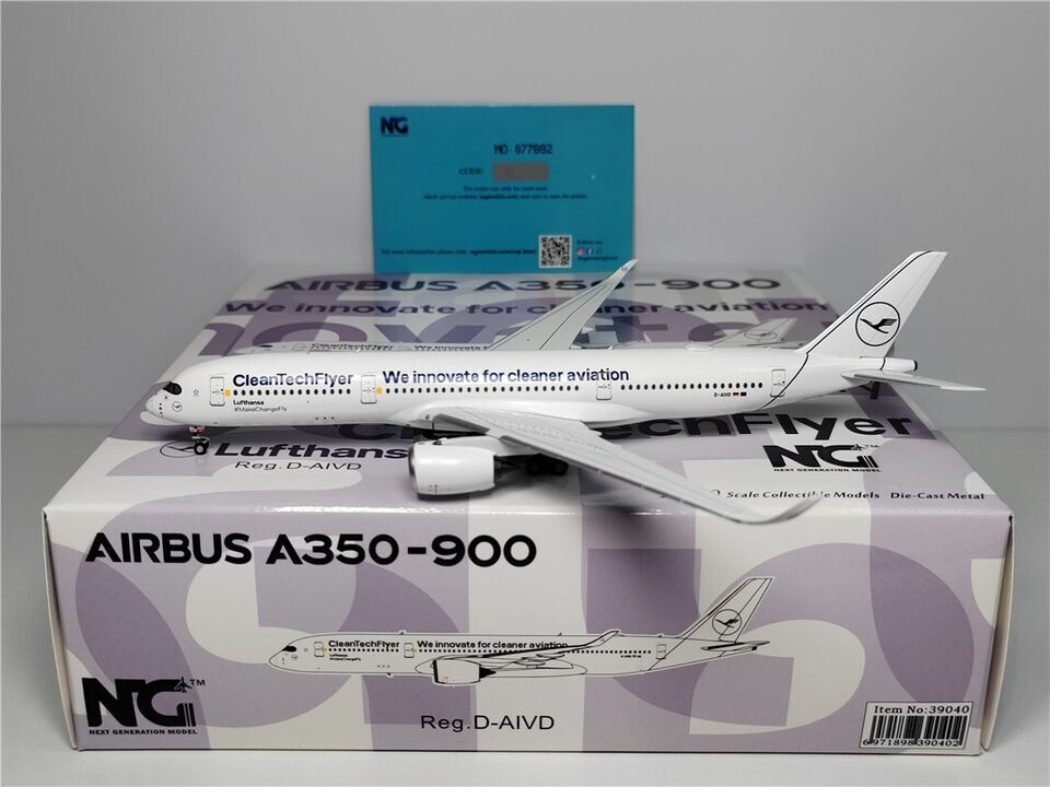 1:400 NG Model Lufthansa AIRBUS A350-900 Passenger Airplane Diecast Plane Model