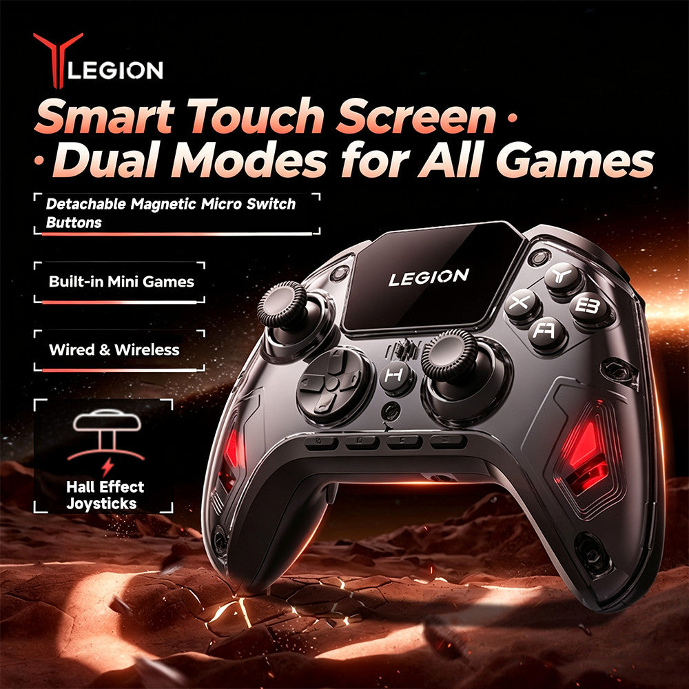 Lenovo Legion Y7 Pro Wireless Gaming Controller + Charging Dock — Hall Triggers
