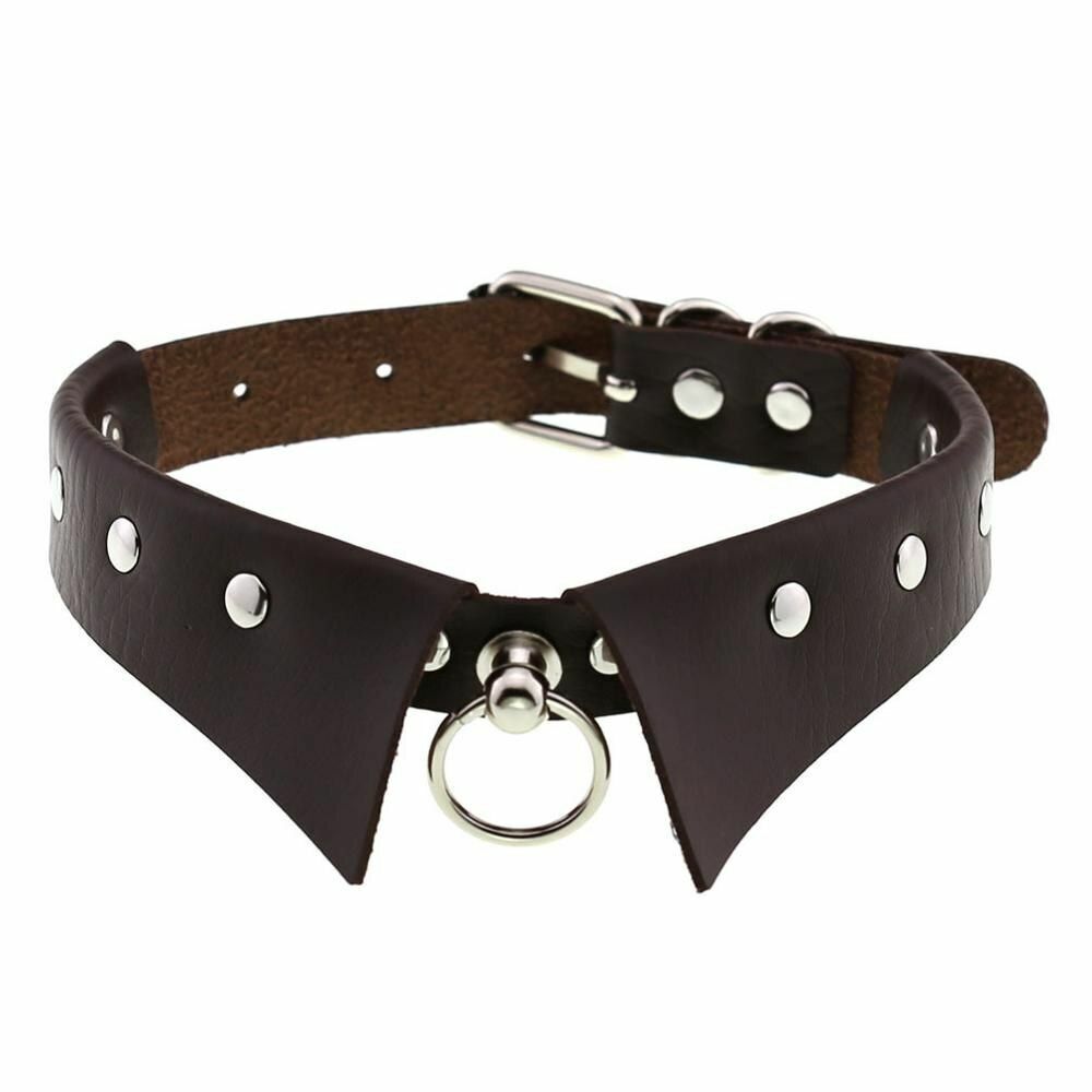 Women Men Chokers Steampunk Party Necklace Gothic Collar Pendants Leather 4x43cm