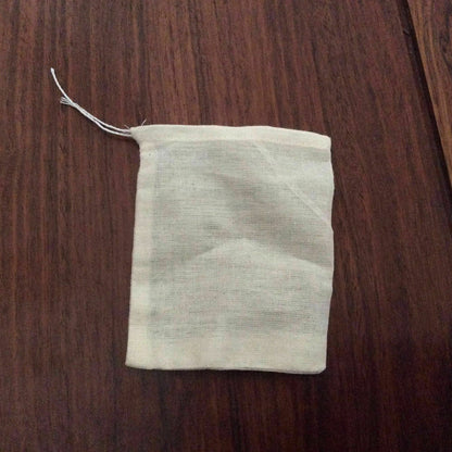 100 PCS 2"x3" Mini Cotton Muslin Drawstring Reusable Bags Bath Soap Herbs Tea