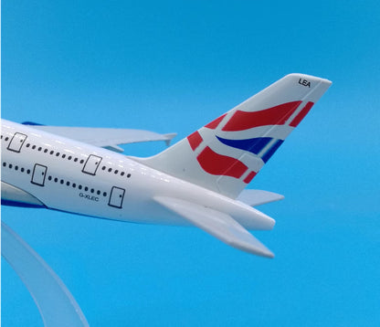 16cm BRITISH AIRWAYS AIRBUS A380 Passenger Aeroplane Diecast Aircraft Model