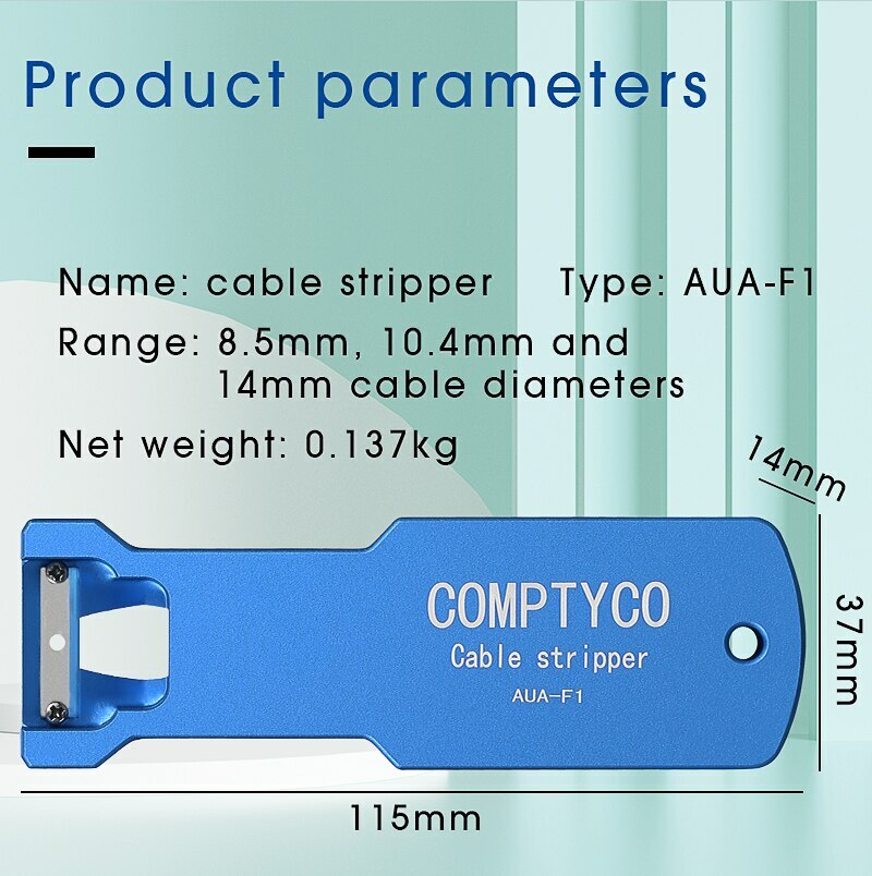 AUA-F1 Optic Fiber Longitudinal Stripper Cable Jacket Slitter 8.5mm 10.4mm 14mm