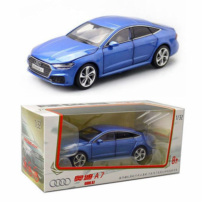 1:32 Diecast 2019 Audi A7 Metal Car Model Toy Door Open Sound Light Gift For Kid