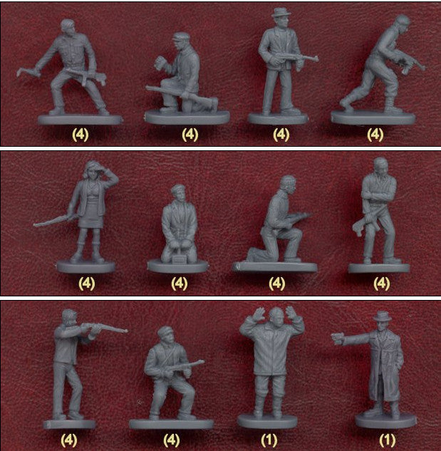 WWII Underground Resisters Partisans 1/72 Soldiers Figures model Kit CAESAR