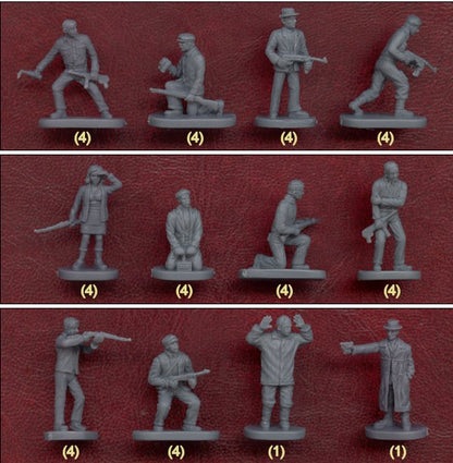 WWII Underground Resisters Partisans 1/72 Soldiers Figures model Kit CAESAR