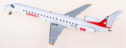 1:200 JC Wings Swiss Embraer ERJ-145LU Passenger Airplane Diecast Plane Model