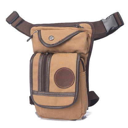 Canvas/Nylon Waist Pack Crossbody Shoulder Belt Bag Male Hip Purse Thigh Bags