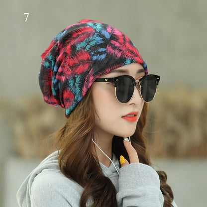 Women's Turban Cap Spring and Summer Outdoor Hat Breathable Pullover Cap Thin