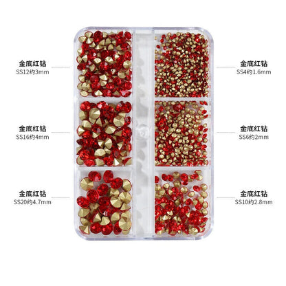 Nail Charms 30Pcs Boxed Luxury Shiny Planet Alloy 3D Art Rhinestones Bling Decor