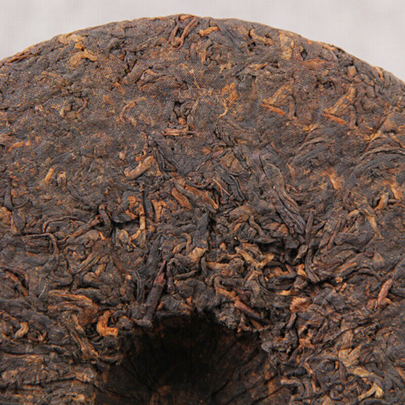 357g Yunnan Pu'er Ripe Tea Cake Organic Ancient Tree Golden Bud Pu-erh Black Tea