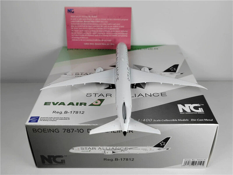 NG Model EVA AIR Star Alliance for Boeing B787-10 B-17812 1/400 Aircraft Model