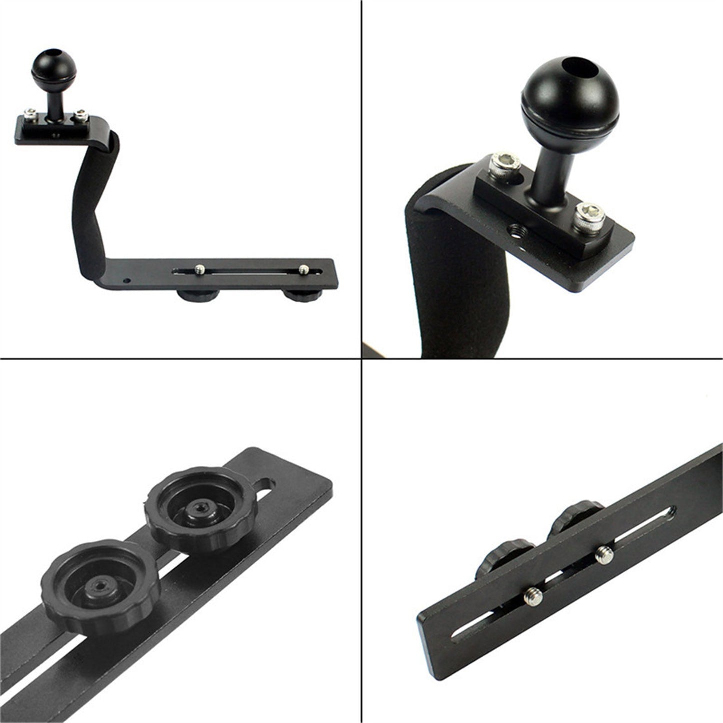 Aluminum Alloy Z-Type Single Handle Ball Extension Diving Bracket For SLR Camera