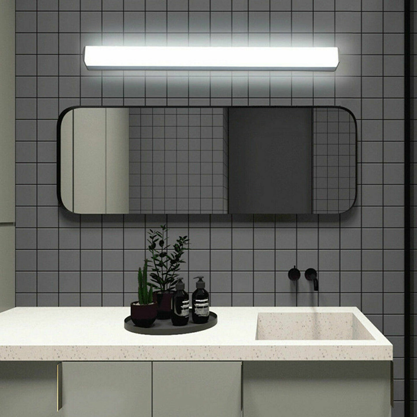 Modern Vanity Front Mirror Toilet Wall Lamp Fixture Bathroom Makeup LED Light