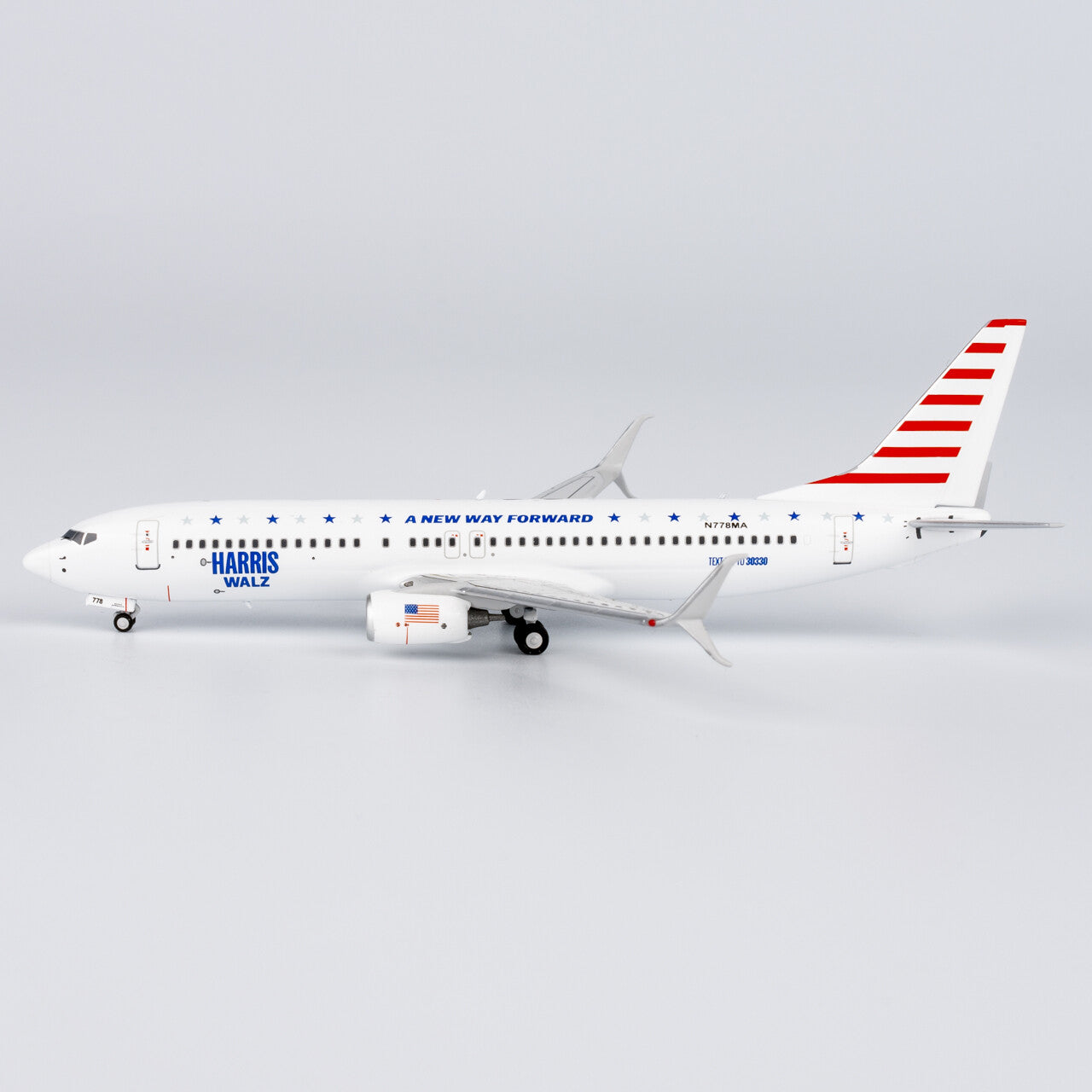1:400 NGmodels KaiserAir Boeing 737-800 Passenger Airplane Diecast Model