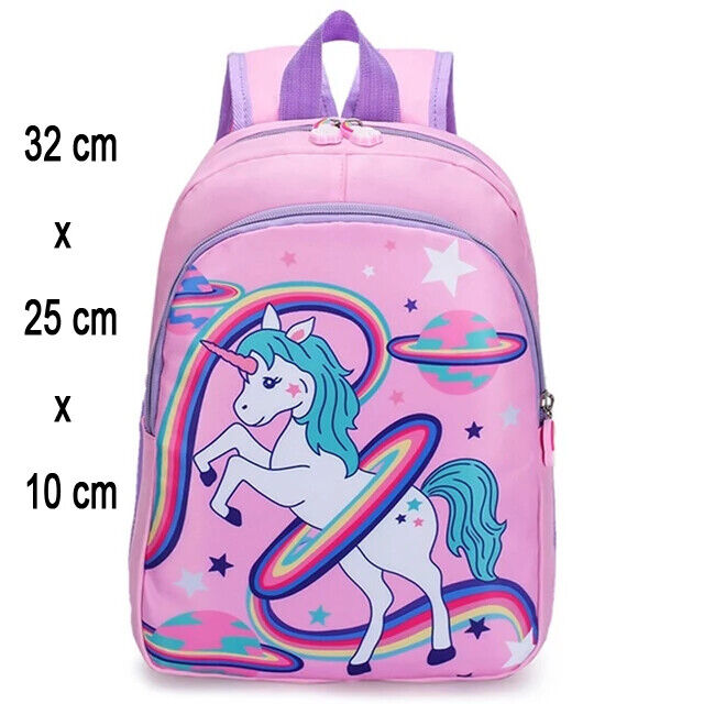 Girl Children Backpack School Bag Back Pack Pink Kid Child Schoolbag Class Kit