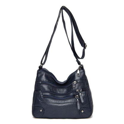 High Quality Soft Leather Shoulder Bags Multi-Layer Crossbody Bag Handbag Purse