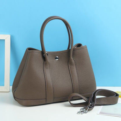 Genuine Leather Handbag Cow Leather Designer Tote Bag Shoulder Bag Shawl Strap