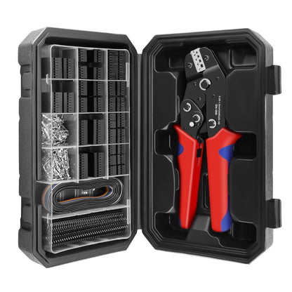 Electrical Crimper Pliers Wire Terminal Crimping Tool Male Female Connectors Set