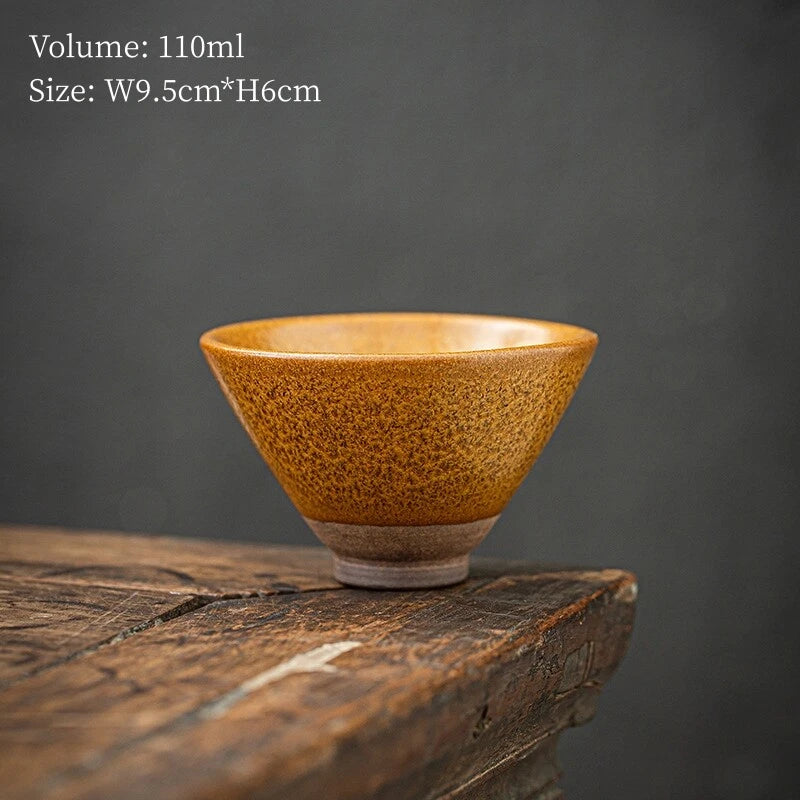 Crude Pottery Tea Cup Ceramic Personal Cup Chinese Kungfu Tea Cup Master Cup New