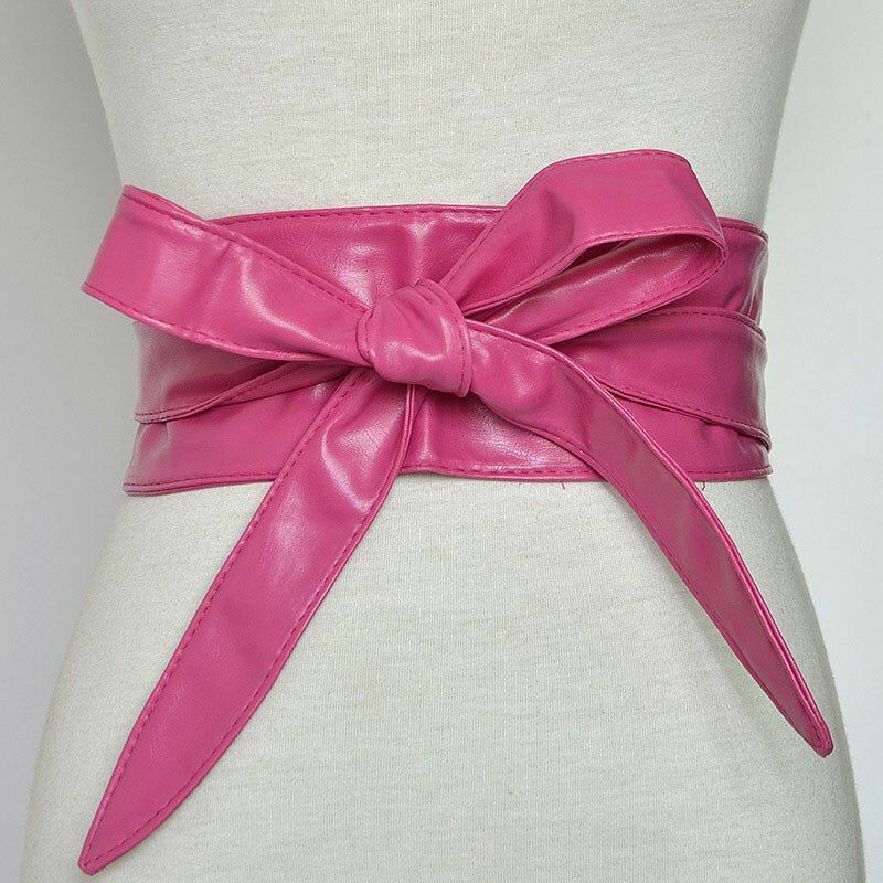 Women Corset Belt Ladies Wide Leather Waistbands Fashion Dress High Waist Wrap