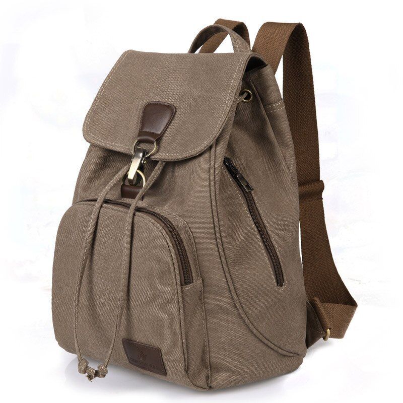 Canvas Backpack Vintage Pure Cotton Travel Bag Laptop School Bags Bag Polyester