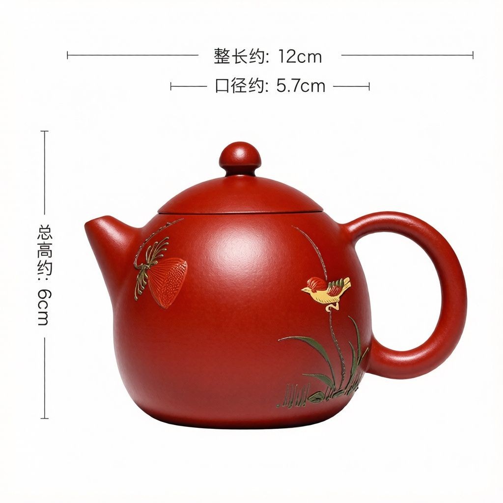 Yixing Zisha Teapot Da Hong Pao Clay 200ml Dragon Egg Gongfu Tea Pot