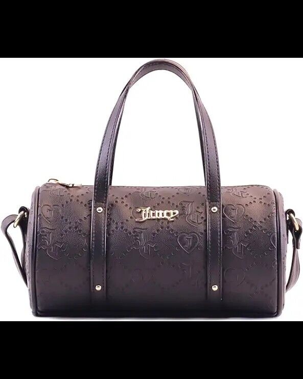 Juicy Couture Black Licorice Best Sellers Mini Barrel Bag Purse Crossbody Gift