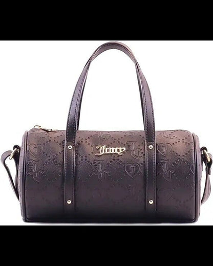 Juicy Couture Black Licorice Best Sellers Mini Barrel Bag Purse Crossbody Gift