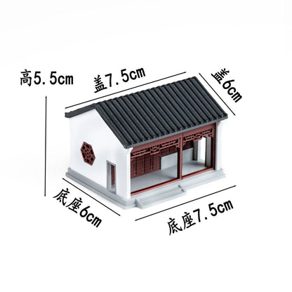 Chinese Style Miniature Landscape Ancient Building Desktop Ornament Indoor Decor