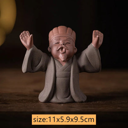 Chinese Purple Clay Tea Pet Handmade Sculpture Crafts Statue Accessories Teaware