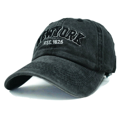 Mens Womens Washed Cotton Vintage NY Est.1625 Baseball Dad Cap Adjustable Hat