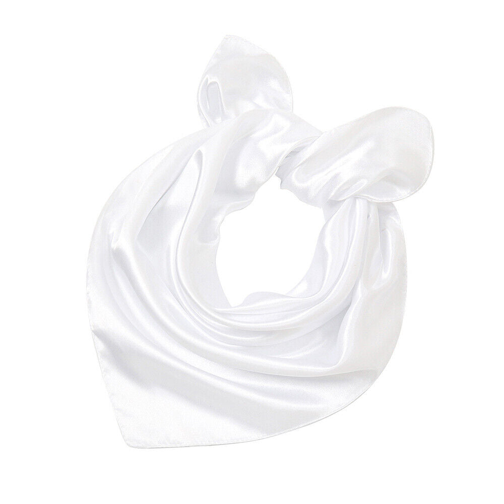 Silk Square Scarf 60cm Satin Neck Hair Tie Band Bag Ribbons Shawl Hijab 60*6