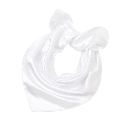 Silk Square Scarf 60cm Satin Neck Hair Tie Band Bag Ribbons Shawl Hijab 60*6