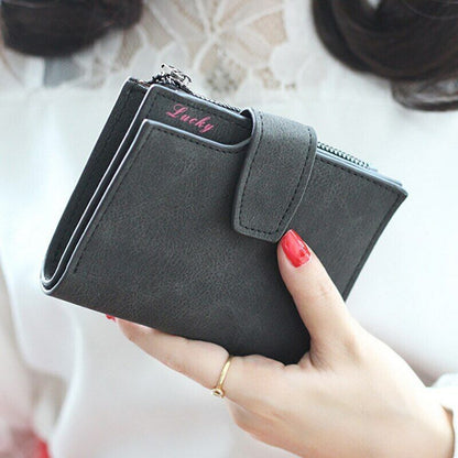 Women Card Clamps Coin Lady Wallet Handbag Purse Cash Clip Billfold Female Purse