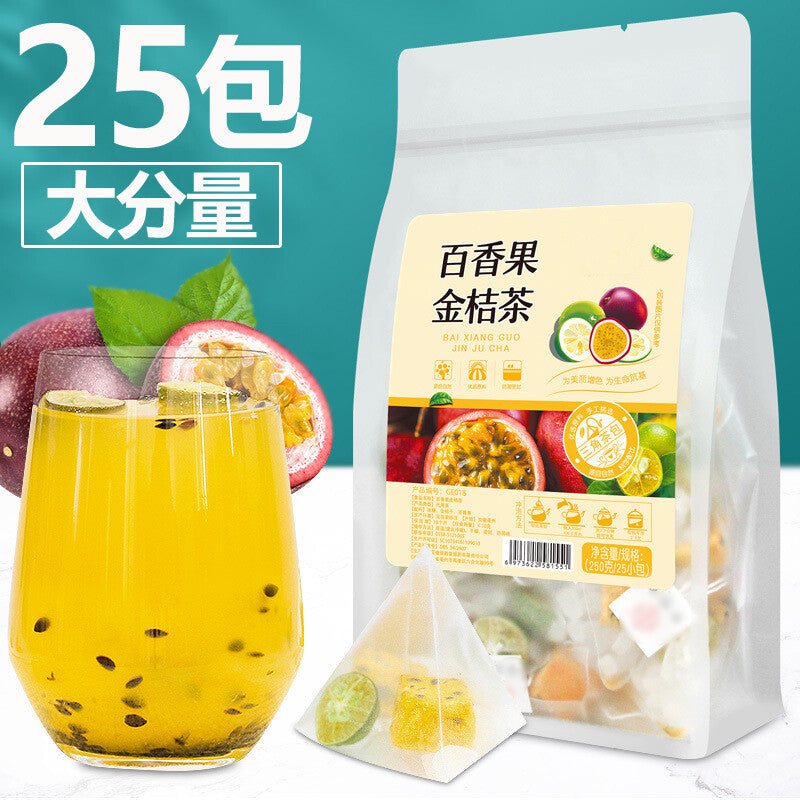 Chinese Kumquat Passion Fruit Mixed Fuits Loose Herbal Tea Flower TeaBag 250g