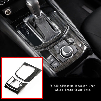 Car Gear Shift Knob Console Panel Frame Cover Trim For Mazda CX-5 CX5 2017 2018