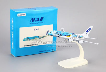3PCS 16CM ANA AIRBUS A380 Passenger Airplane Diecast Aircraft Aeroplane Model
