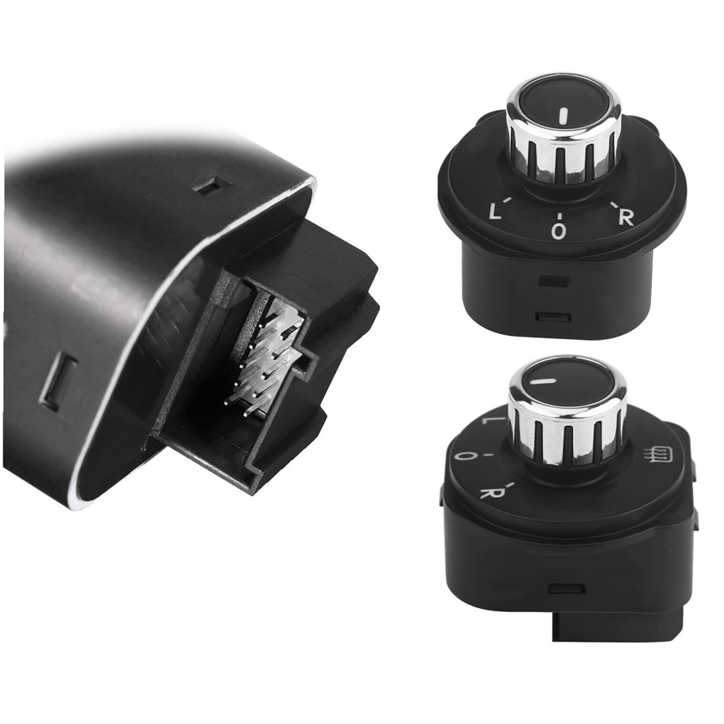 Black Wing Mirror Adjuster Control Switch Accessories For VW Polo 6R 2011-2016