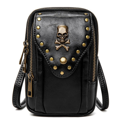 Women's Leather Small Shoulder Bags Outdoor Daypack Fanny Pack Waist Belt Bag