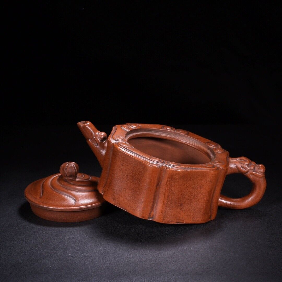 Chinese Yixing Zisha Clay Handmade Exquisite Teapot （龙头如意 底款：时朋）