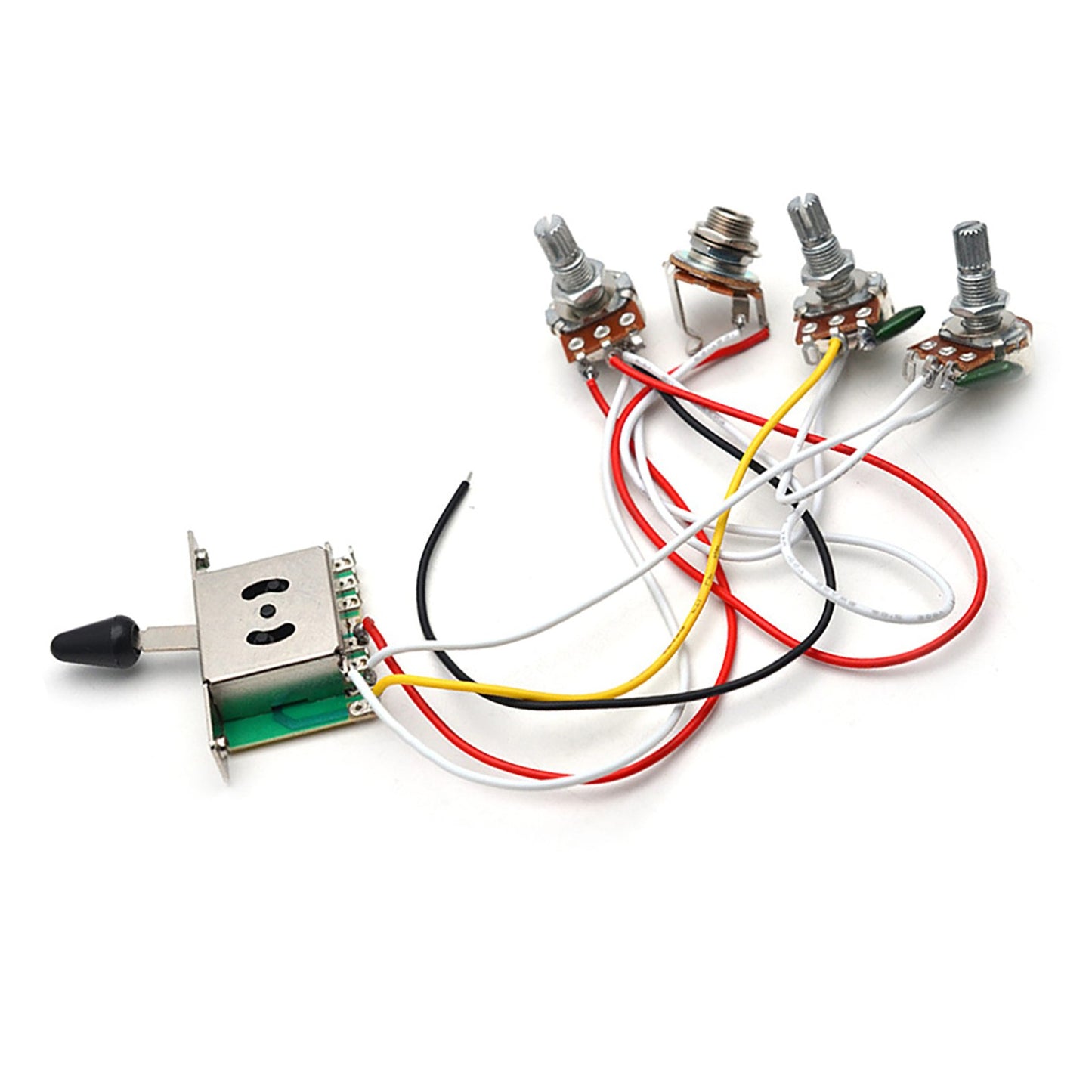 Electric Guitar Wiring Harness Prewired Kit Shaft Big Pots 5 Way Switch