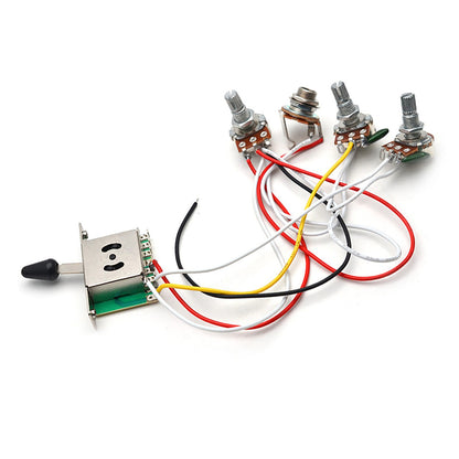 Electric Guitar Wiring Harness Prewired Kit Shaft Big Pots 5 Way Switch