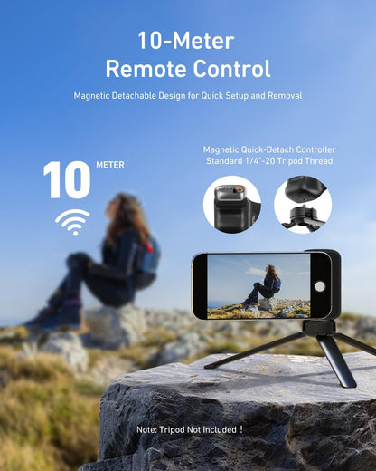 Fun Shot Magnetic Phone Camera Grip+ C03 Magnetic Selfie Light Creator Kit Compa