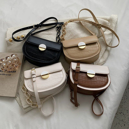 Synthetic Leather Crossbody Bag Shoulder Purse Small Leather Pouch 21.5*7*15 CM