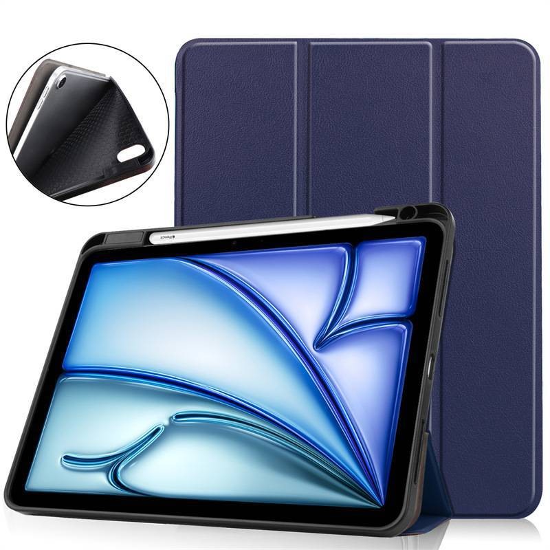 For 2025 iPad Air11 Slim Tri-Fold Folio Case 8-color protective cover PU case