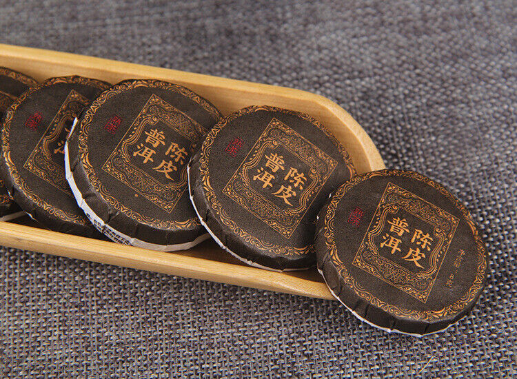 500g Yunnan Chenpi Pu'er Tea Cake Citrus Ripe Tea Black Tea Small Jade Cake