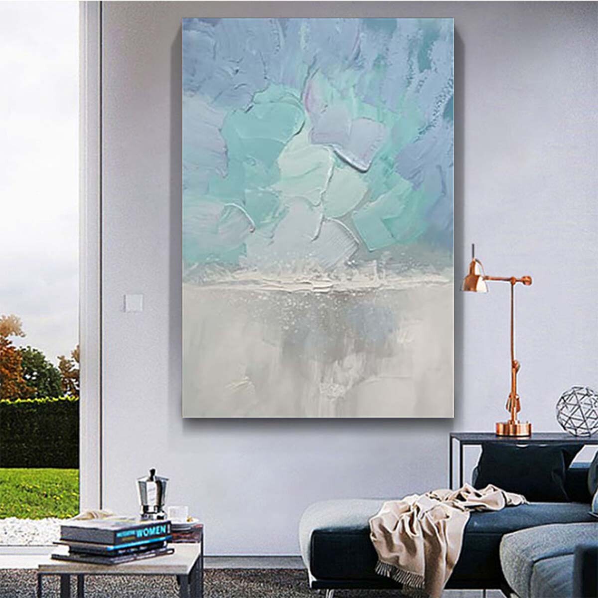 Handmade Abstract Minimalist Canvas Oil Painting Modern Wall Art Decorative