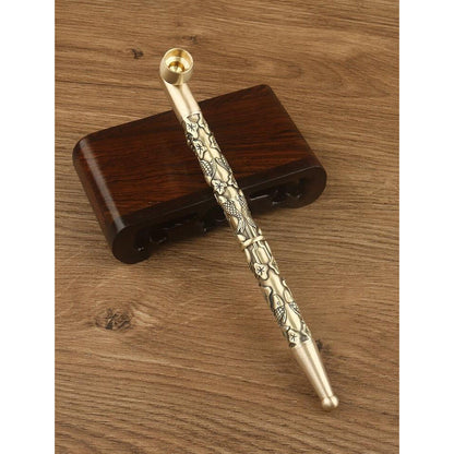 6.6 Inch Handmade Copper Old-Fashioned Pipe Multifunctional Pipe Gift
