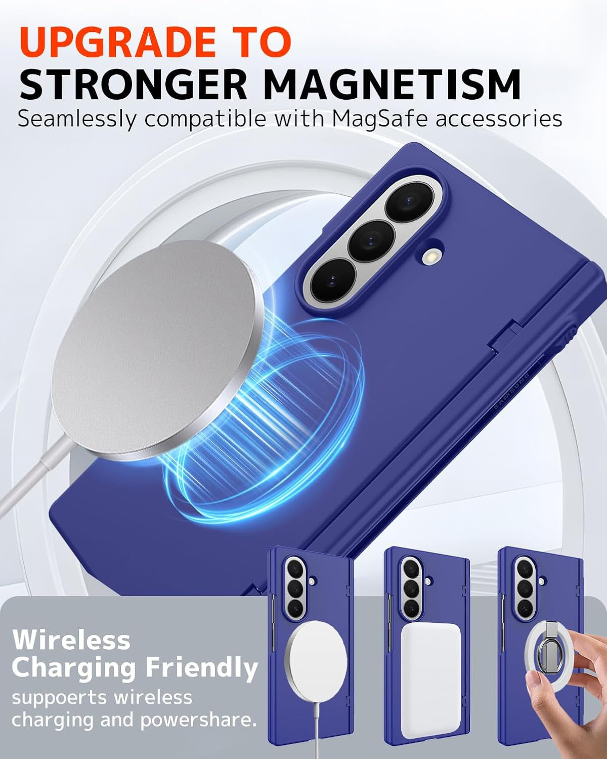 Compatible with Magsafe for Samsung Galaxy Z Fold 7 Case with S Pen Holder & Sty